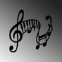 Wallity Musical - 438 Escultura de pared de metal negra